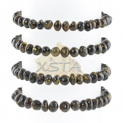 Green color amber bracelet